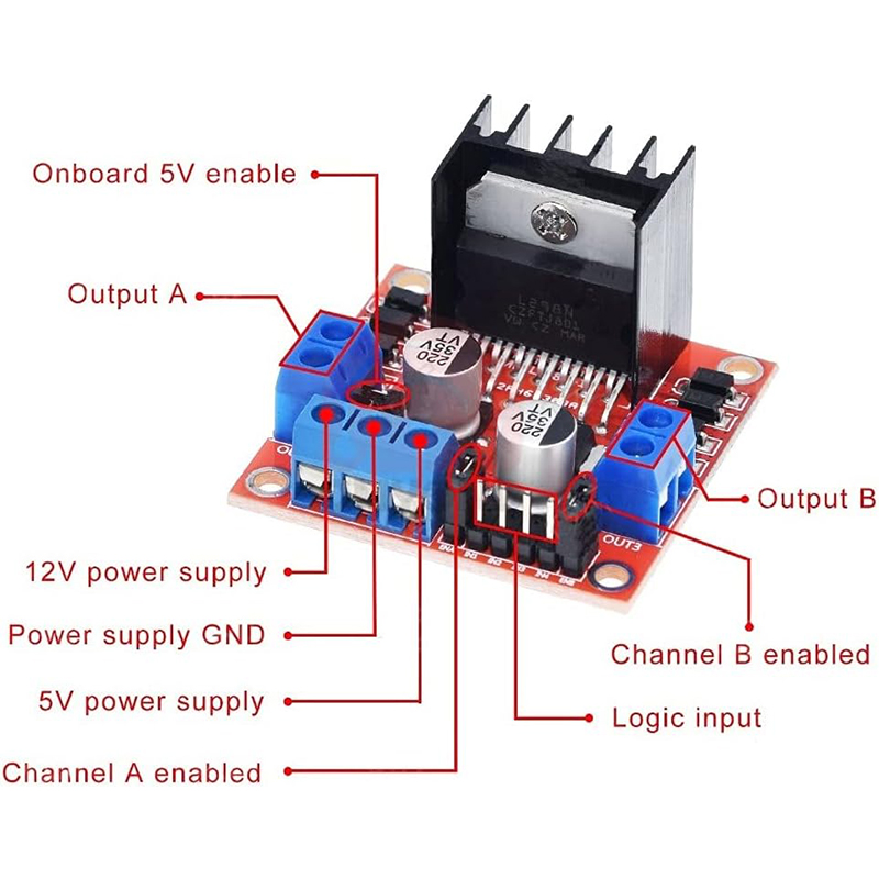 L298N driver board module L298 - đánh giá và giá Motor Driver L298N
