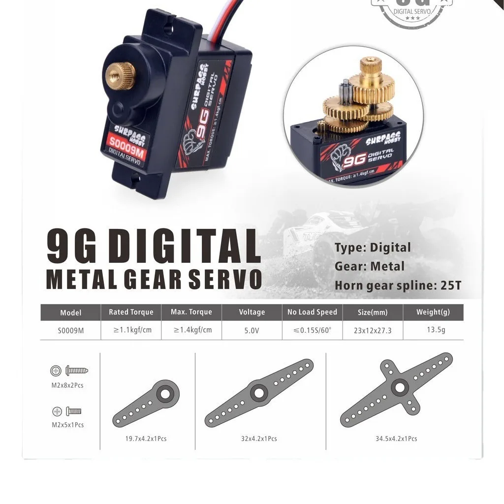 RC Digital Micro Servo 2g 3.7g - đánh giá và giá Micro Servo