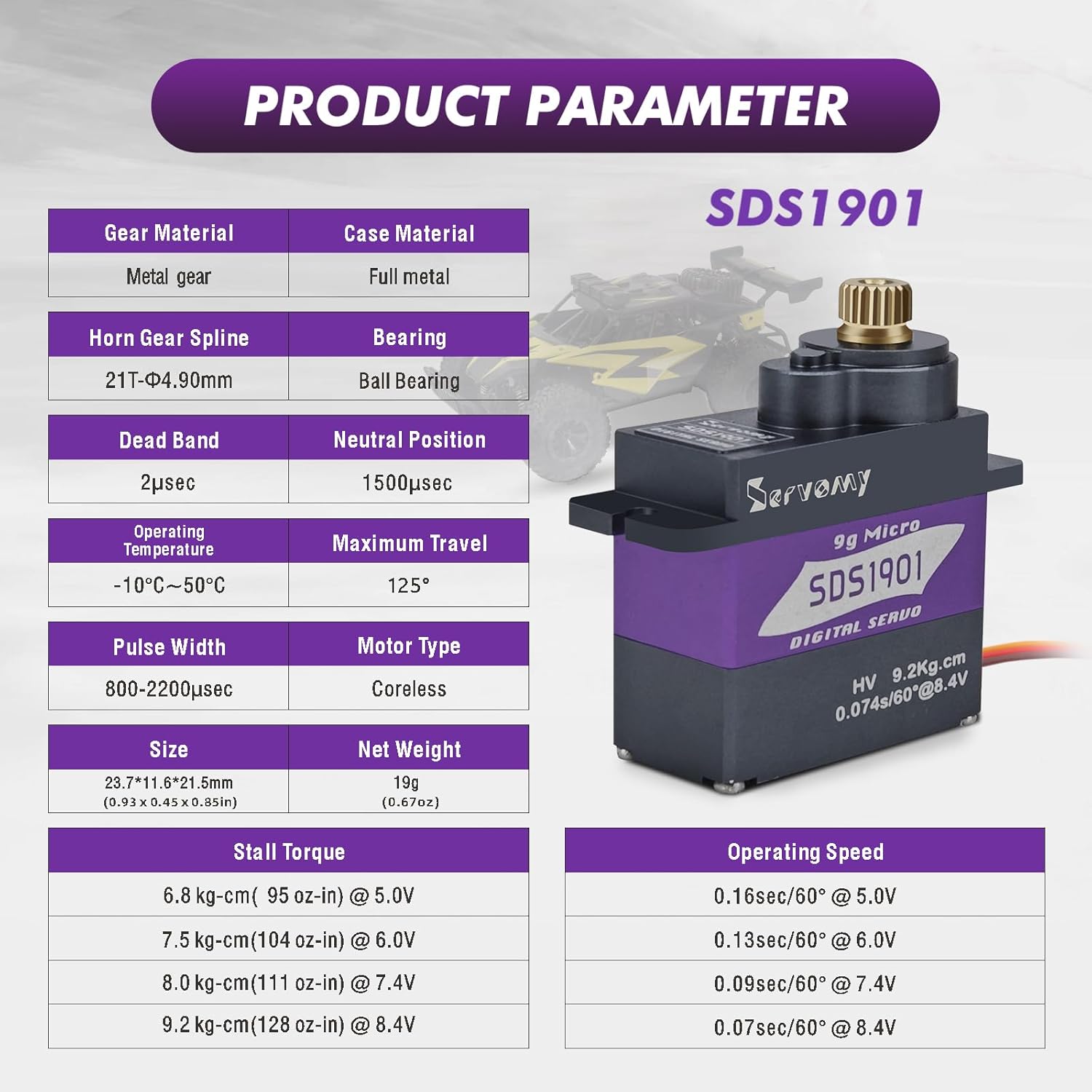 SERVOMY-SDS1901 Digital 9G Mic - đánh giá và giá Arduino Robot